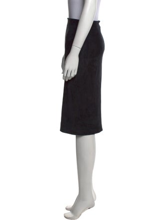 Brunello Cucinelli Leather Knee-Length Skirt