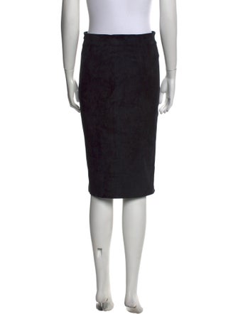 Brunello Cucinelli Leather Knee-Length Skirt