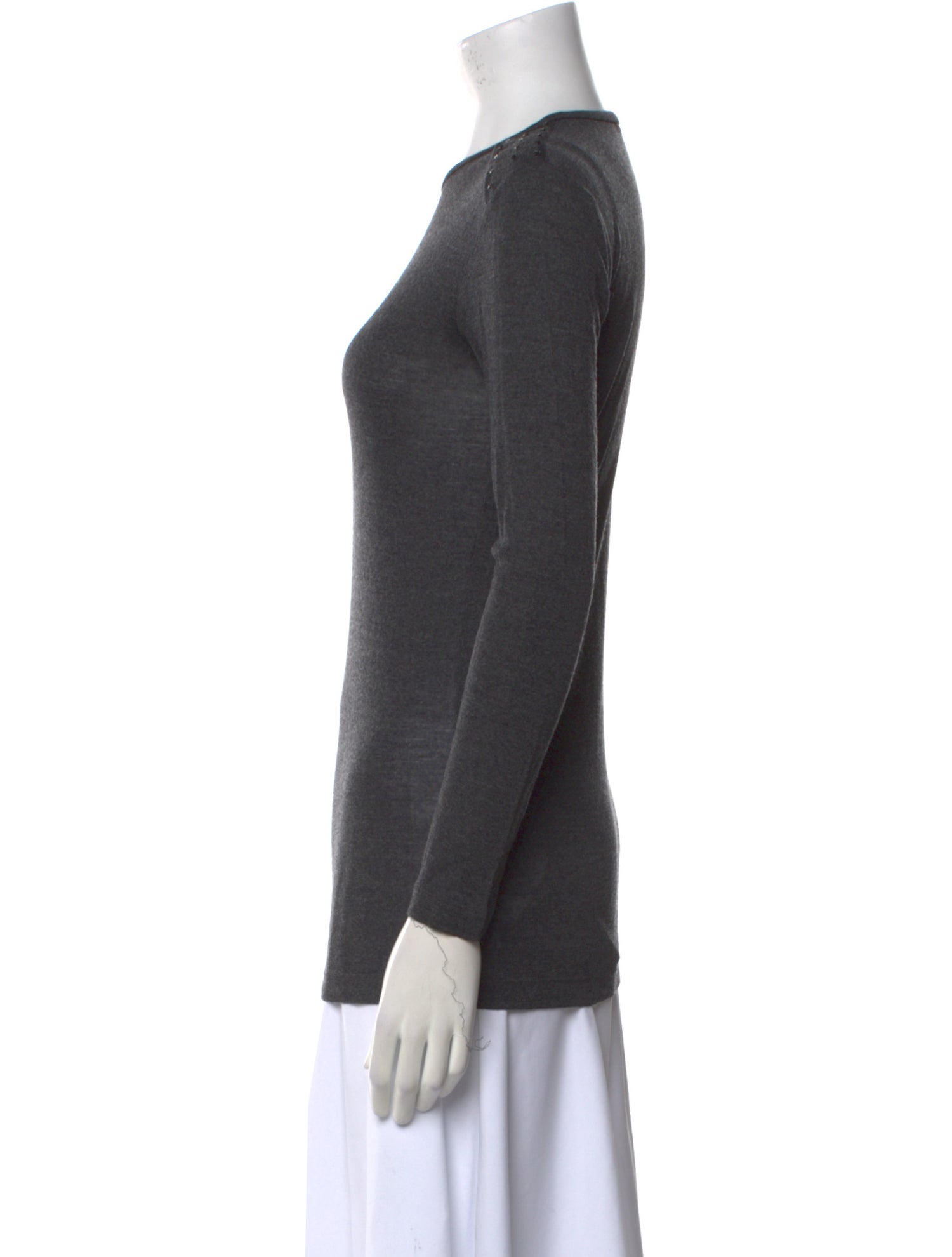 Brunello Cucinelli Wool Crew Neck Top