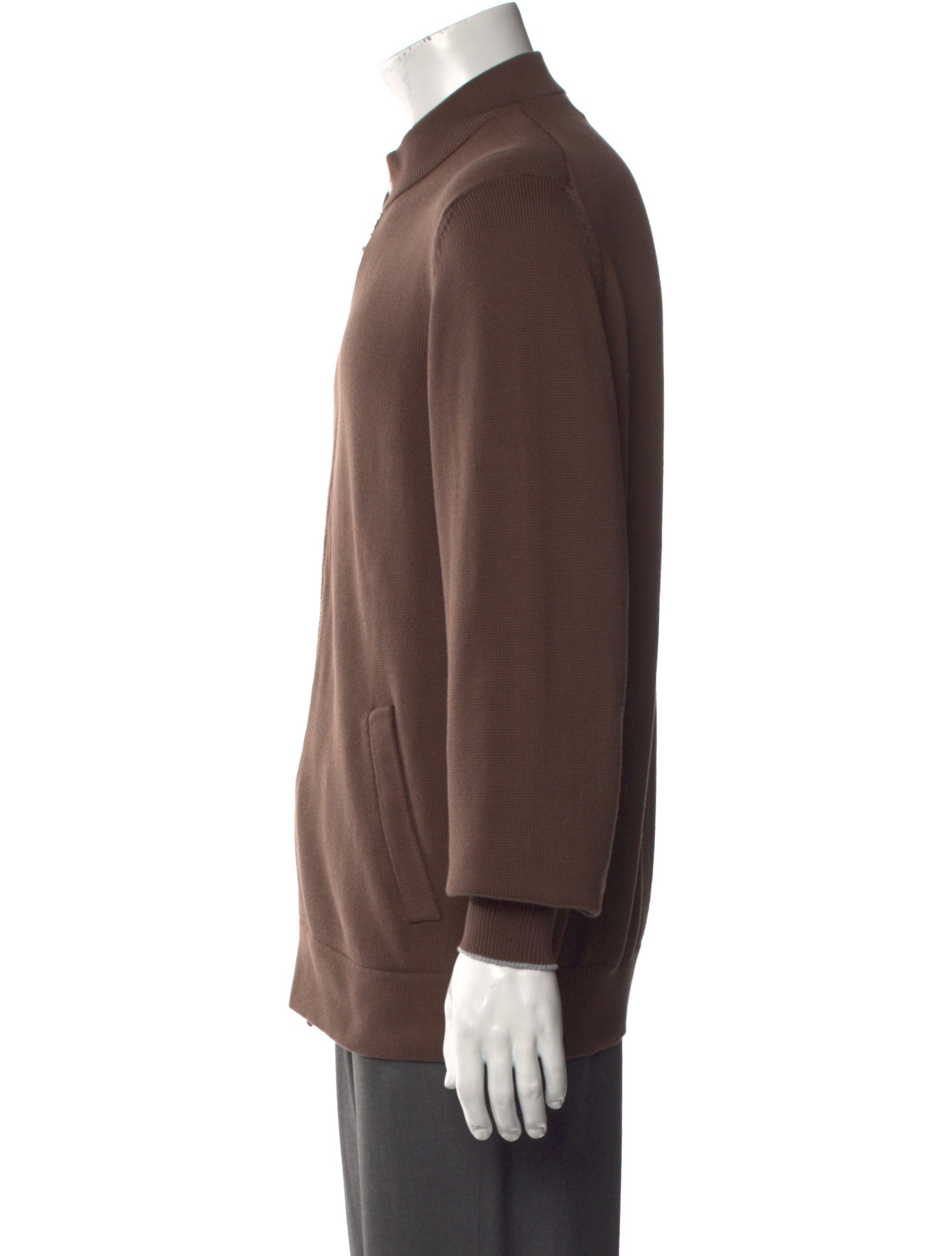 Brunello Cucinelli Mock Neck Long Sleeve Cardigan
