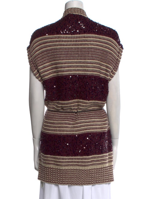 Brunello Cucinelli Striped V-Neck Sweater