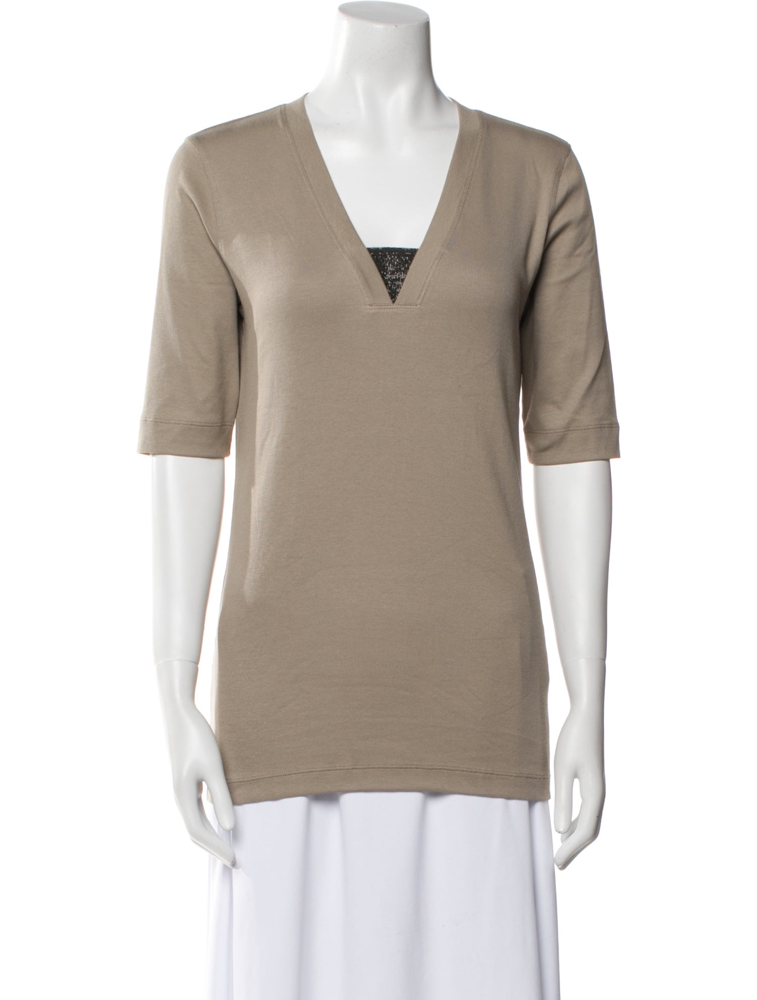 Brunello Cucinelli V-Neck Short Sleeve Polo