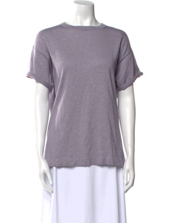 Brunello Cucinelli Bateau Neckline Short Sleeve T-Shirt