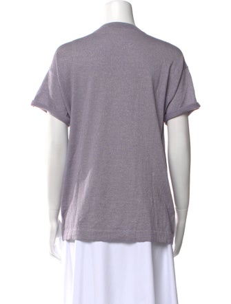 Brunello Cucinelli Bateau Neckline Short Sleeve T-Shirt