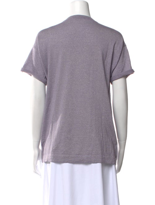 Brunello Cucinelli Bateau Neckline Short Sleeve T-Shirt
