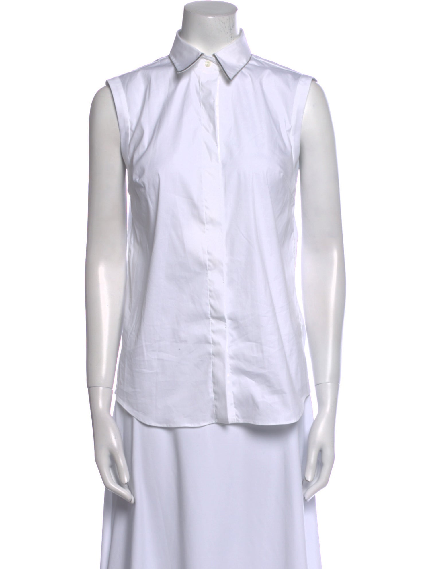 Brunello Cucinelli Sleeveless Button-Up Top