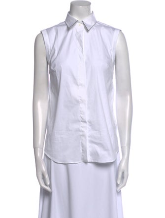 Brunello Cucinelli Sleeveless Button-Up Top
