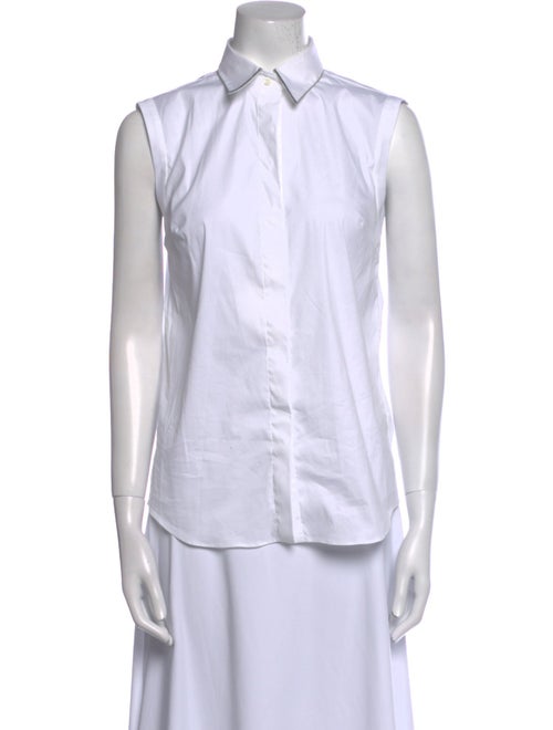 Brunello Cucinelli Sleeveless Button-Up Top