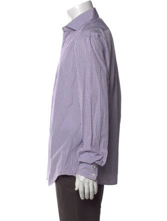 Brunello Cucinelli Plaid Print Long Sleeve Dress Shirt