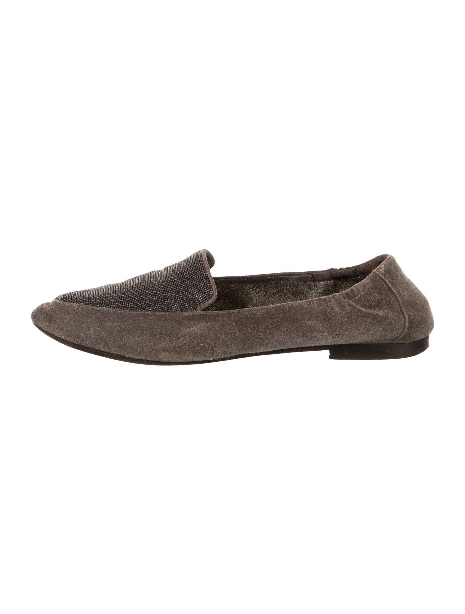 Brunello Cucinelli Monili Suede Loafers