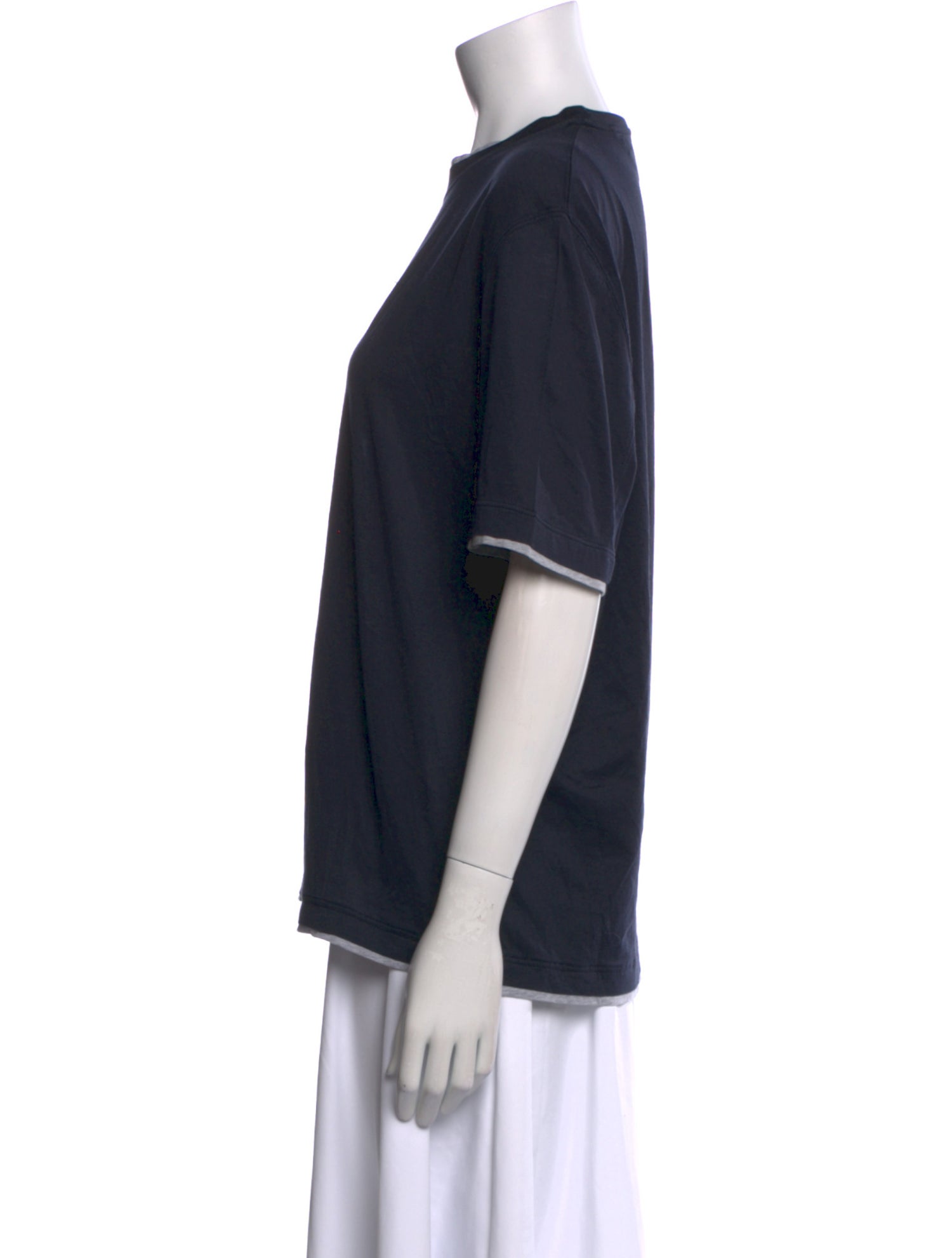 Brunello Cucinelli Silk Crew Neck T-Shirt