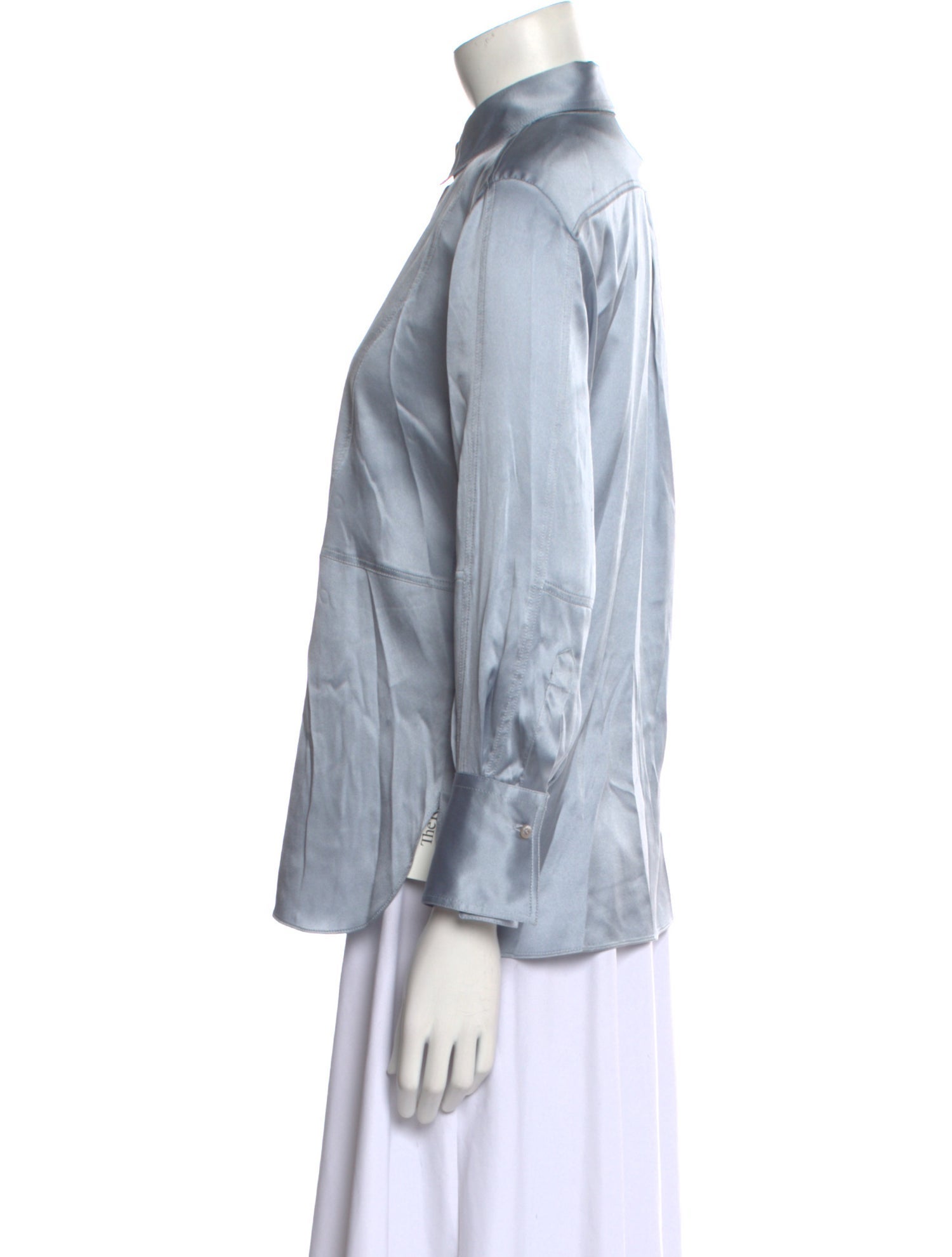 Brunello Cucinelli Three-Quarter Sleeve Button-Up Top