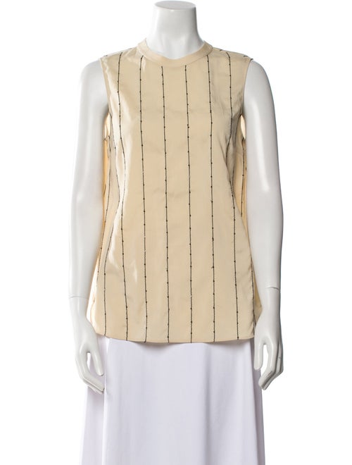 Brunello Cucinelli Striped Crew Neck Blouse