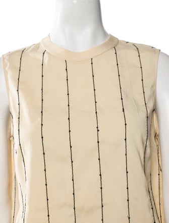 Brunello Cucinelli Striped Crew Neck Blouse