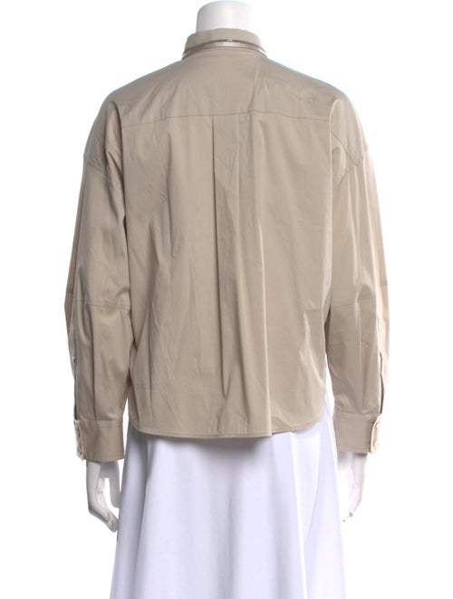 Brunello Cucinelli Long Sleeve Button-Up Top