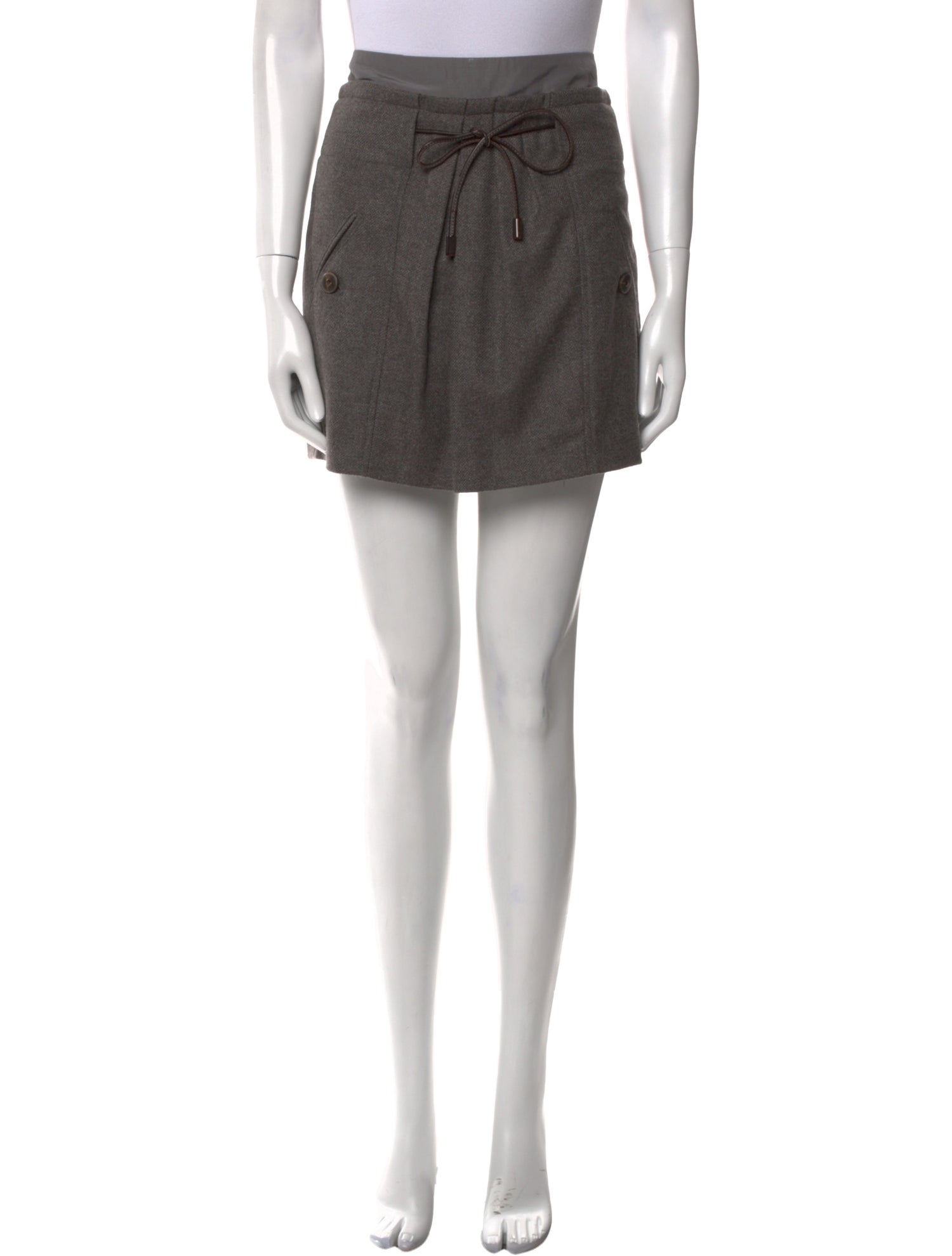 Brunello Cucinelli Virgin Wool Mini Skirt