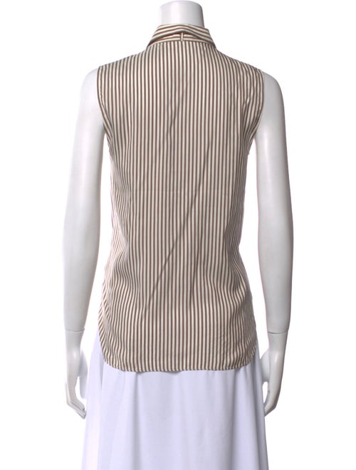 Brunello Cucinelli Silk Striped Top