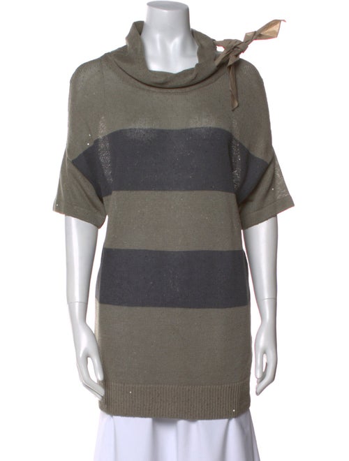 Brunello Cucinelli Linen Striped Sweater