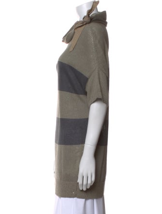 Brunello Cucinelli Linen Striped Sweater
