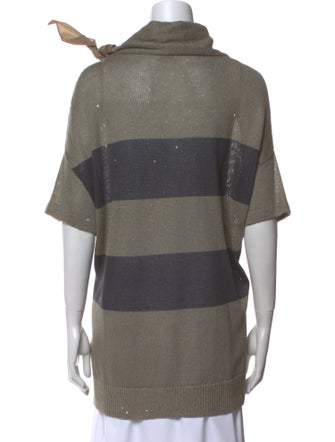 Brunello Cucinelli Linen Striped Sweater