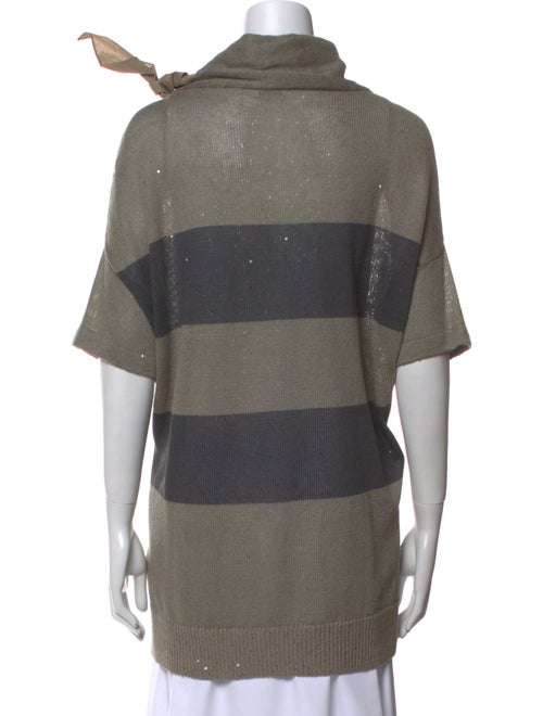 Brunello Cucinelli Linen Striped Sweater