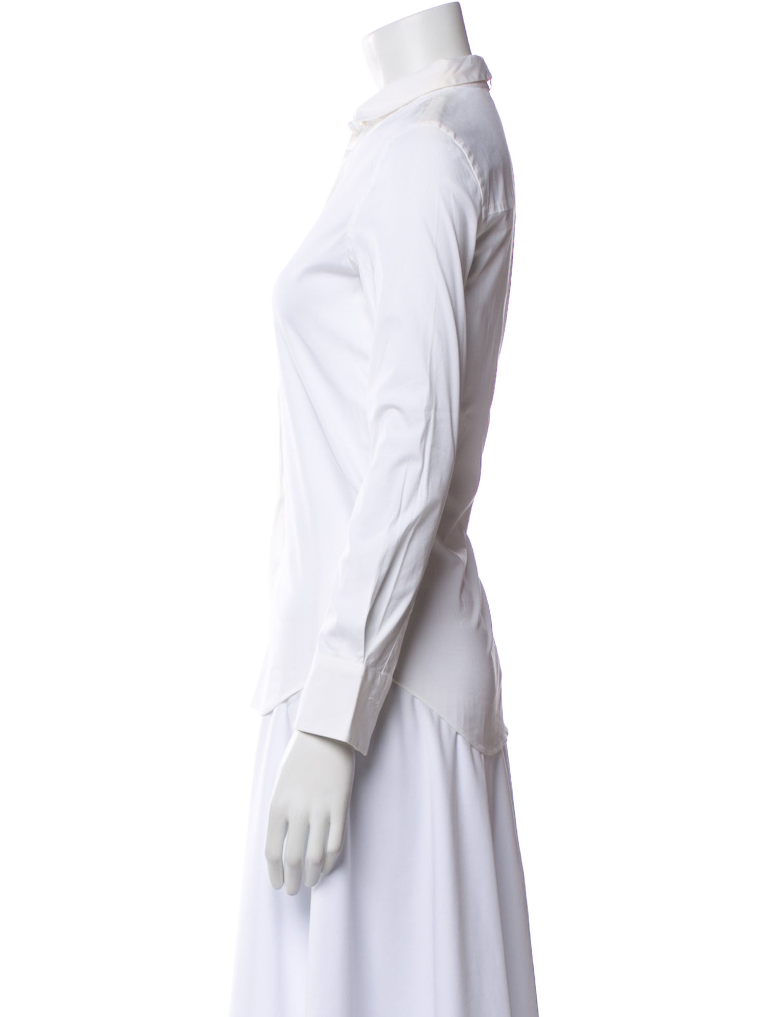 Brunello Cucinelli Long Sleeve Button-Up Top