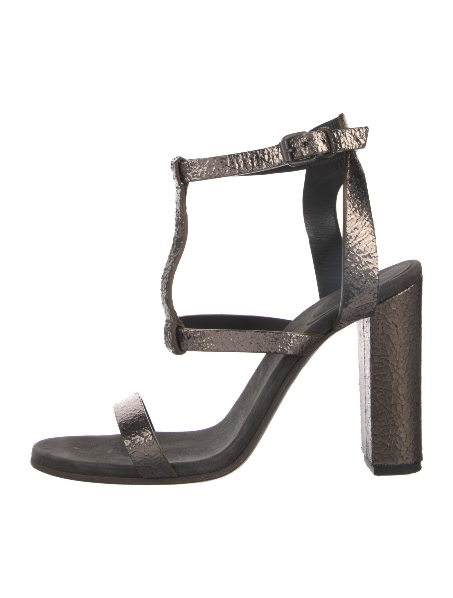Brunello Cucinelli Leather T-Strap Sandals