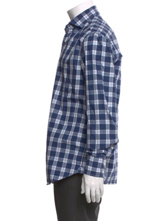 Brunello Cucinelli Plaid Print Long Sleeve Shirt