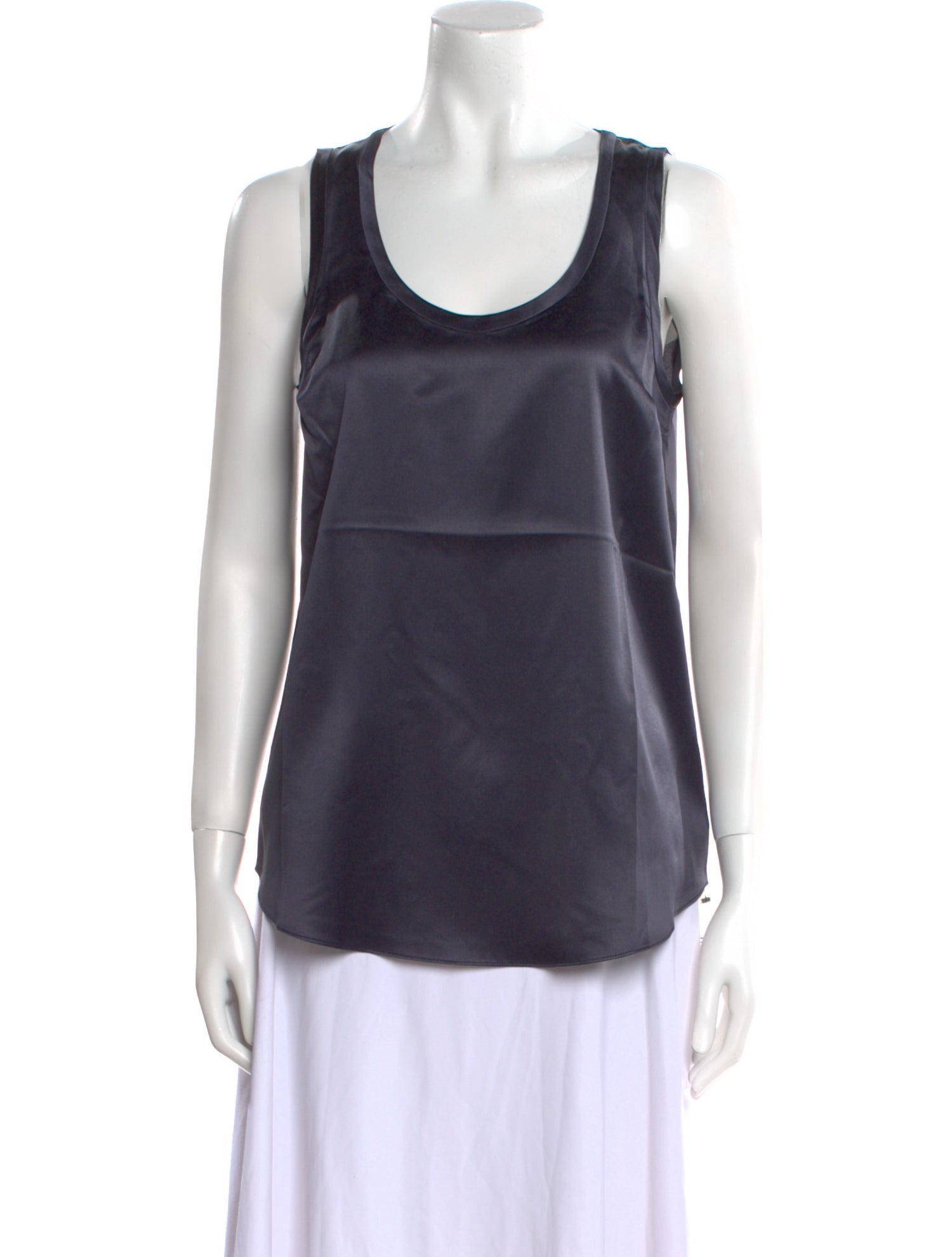 Brunello Cucinelli Silk Scoop Neck Top w/ Tags