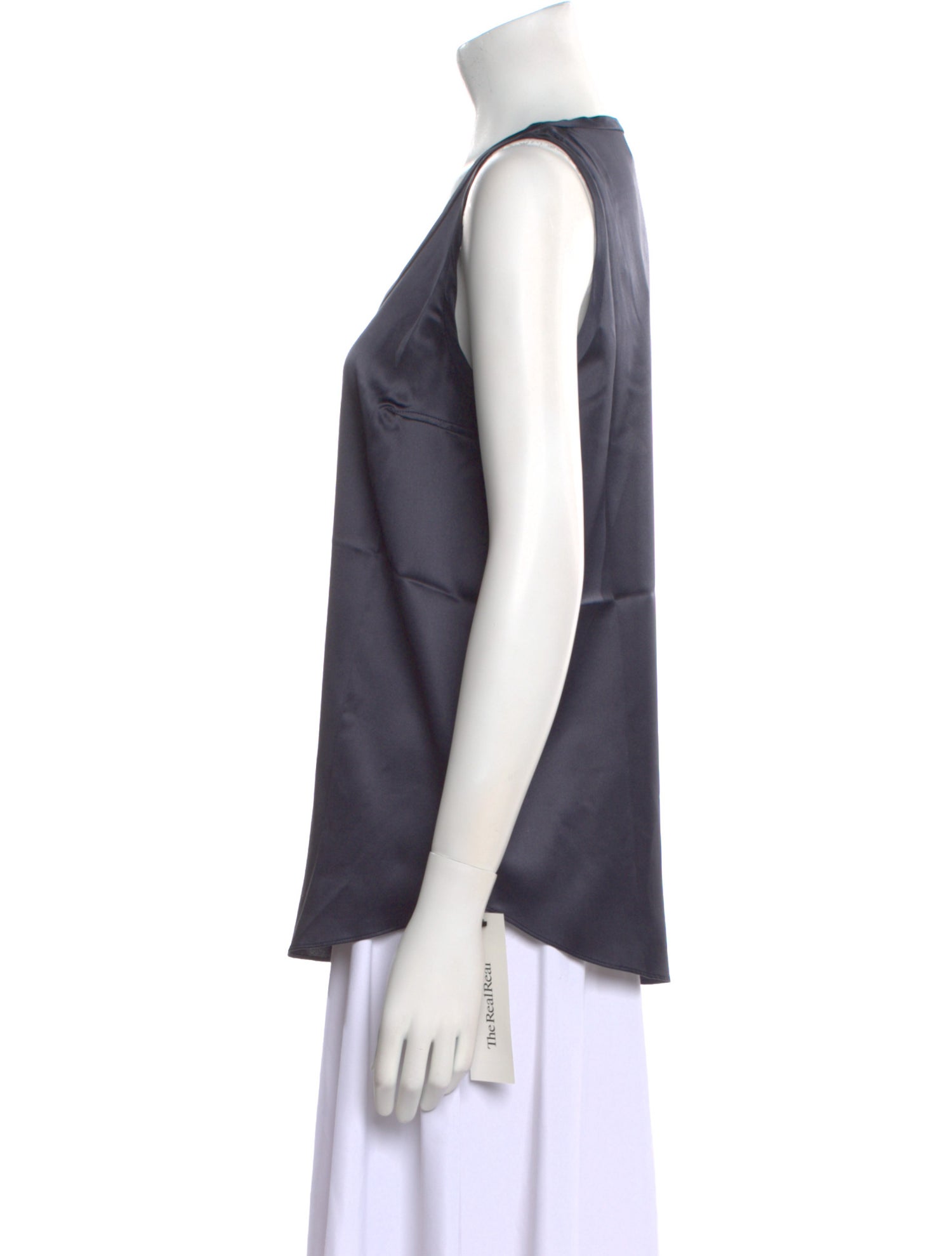 Brunello Cucinelli Silk Scoop Neck Top w/ Tags