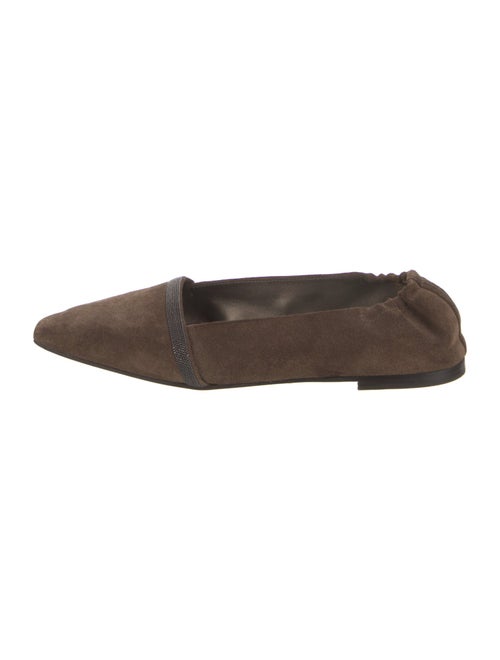 Brunello Cucinelli Monili Suede Flats