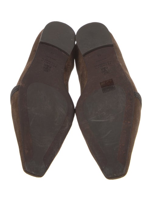 Brunello Cucinelli Monili Suede Flats