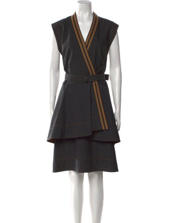 Brunello Cucinelli V-Neck Knee-Length Dress