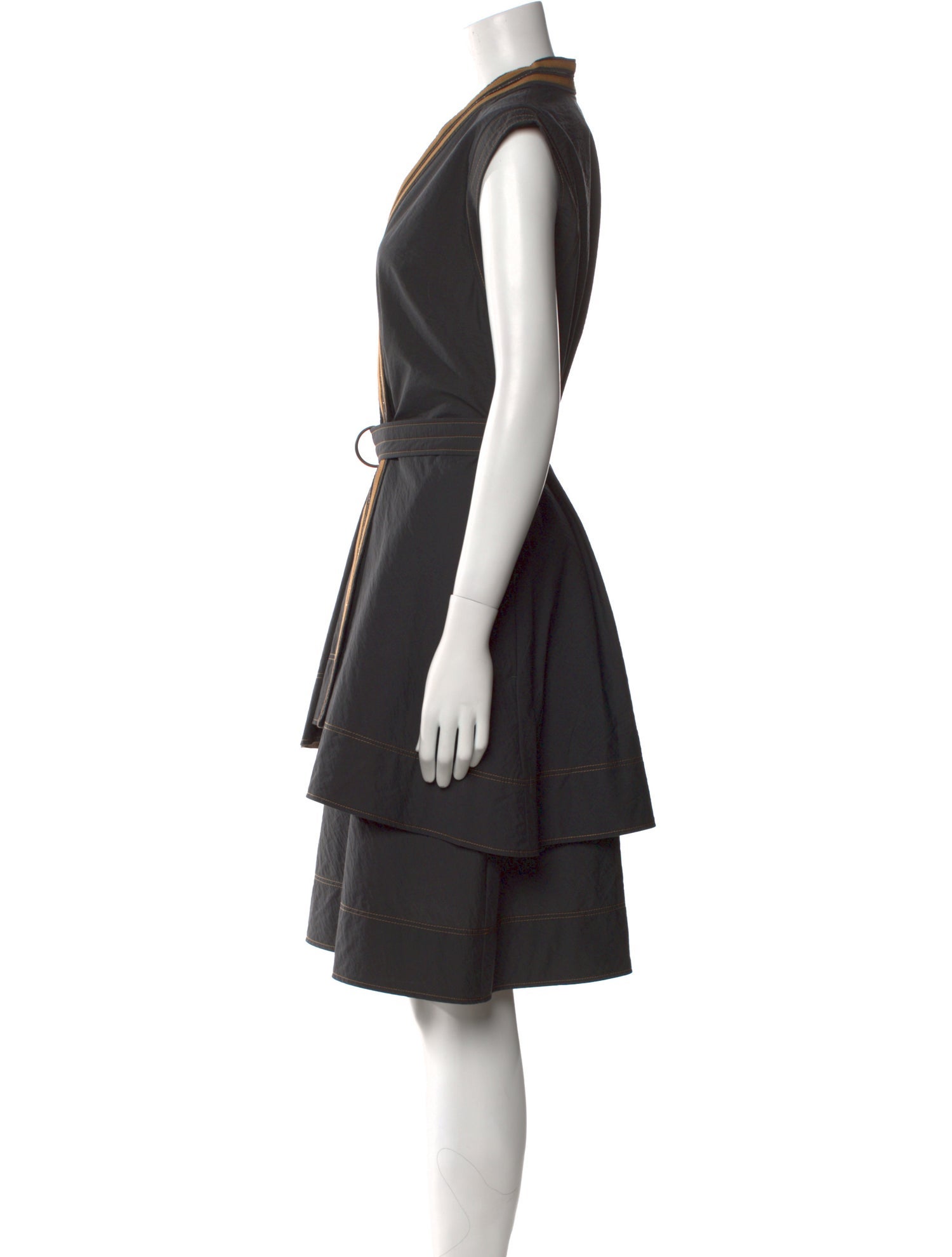 Brunello Cucinelli V-Neck Knee-Length Dress