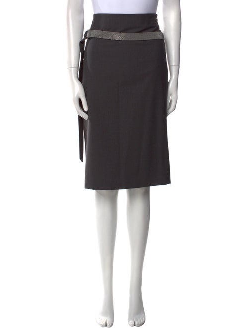 Brunello Cucinelli Virgin Wool Knee-Length Skirt