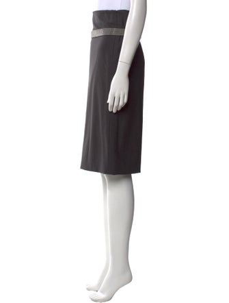 Brunello Cucinelli Virgin Wool Knee-Length Skirt