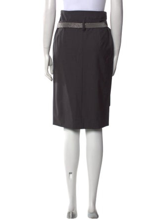 Brunello Cucinelli Virgin Wool Knee-Length Skirt