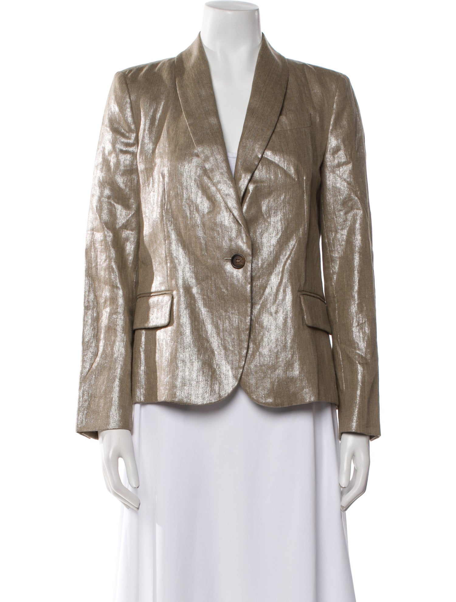 Brunello Cucinelli Linen Printed Blazer