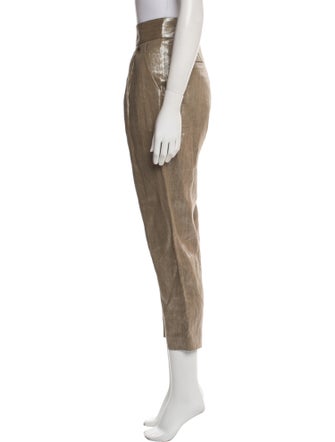Brunello Cucinelli Linen Straight Leg Pants