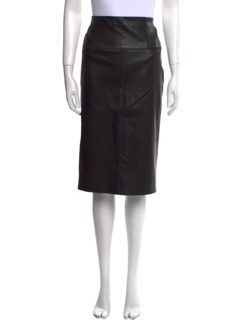 Brunello Cucinelli Leather Knee-Length Skirt