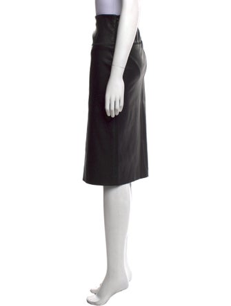 Brunello Cucinelli Leather Knee-Length Skirt