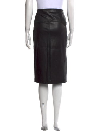 Brunello Cucinelli Leather Knee-Length Skirt