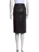 Brunello Cucinelli Leather Knee-Length Skirt