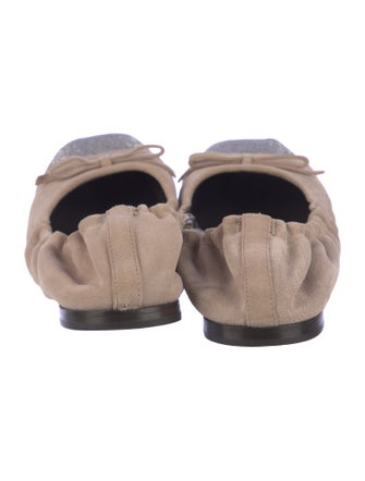 Brunello Cucinelli Monili Suede Ballet Flats