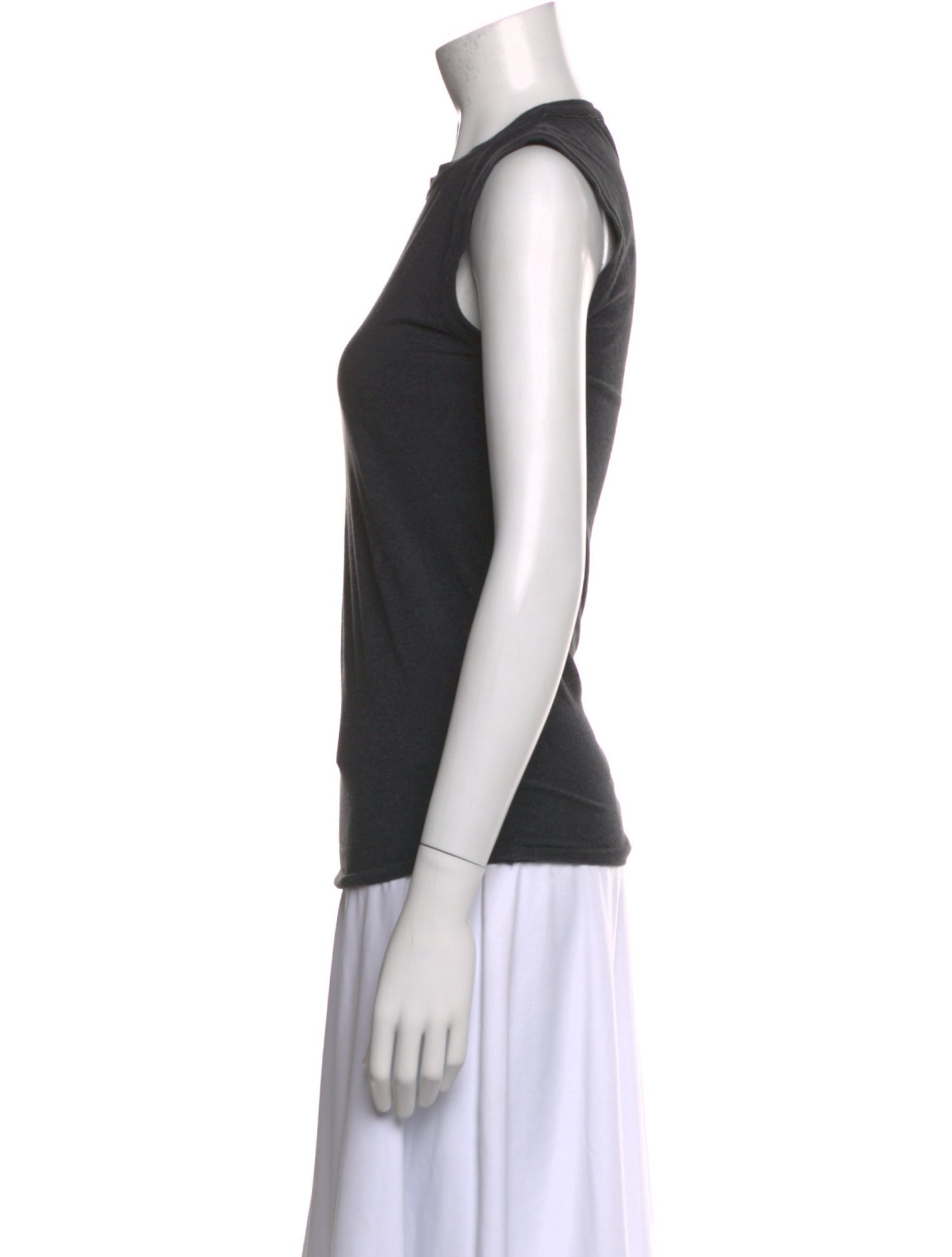 Brunello Cucinelli Crew Neck Sleeveless Top
