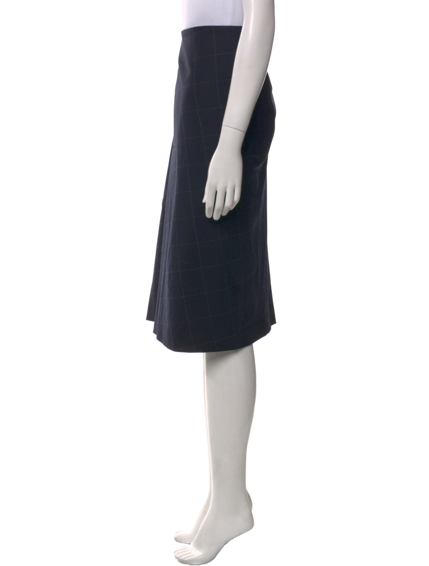 Brunello Cucinelli Plaid Print Knee-Length Skirt