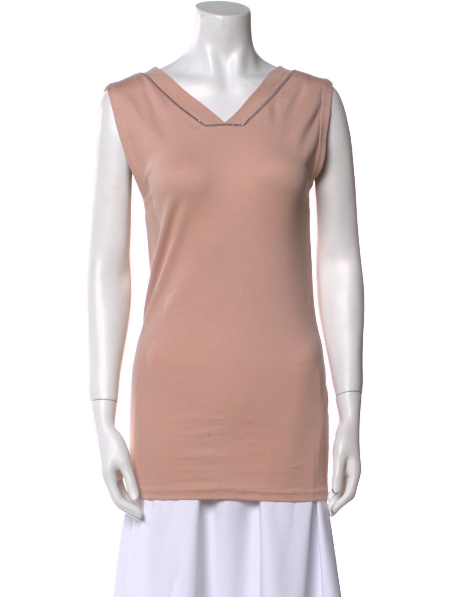 Brunello Cucinelli Cowl Neck Sleeveless Top