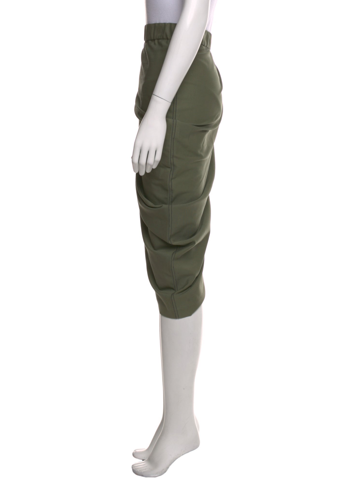 Brunello Cucinelli Pleated Accents Midi Length Skirt