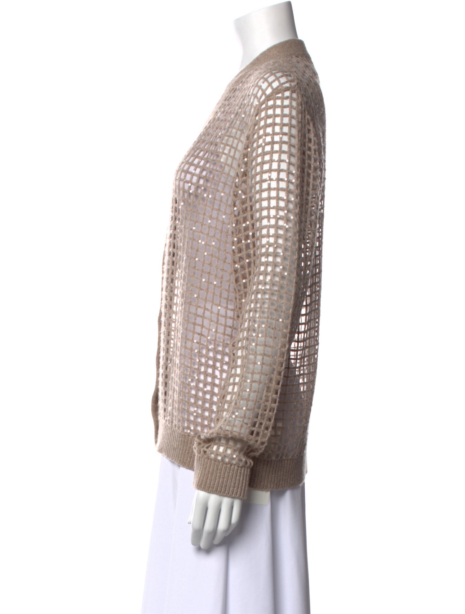 Brunello Cucinelli Cashmere Lace Pattern Sweater