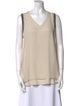 Brunello Cucinelli Silk V-Neck Blouse
